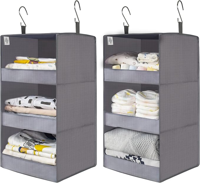GRANNY SAYS 3-Shelf Closet Organizers and Storage, Foldable Hanging Closet by GRANNYSAYS