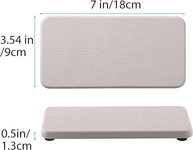 2 Pcs Water Absorbing Stone Trays, Kitchen/Bathroom Sink Soap Dish, Diatomite - Image 3