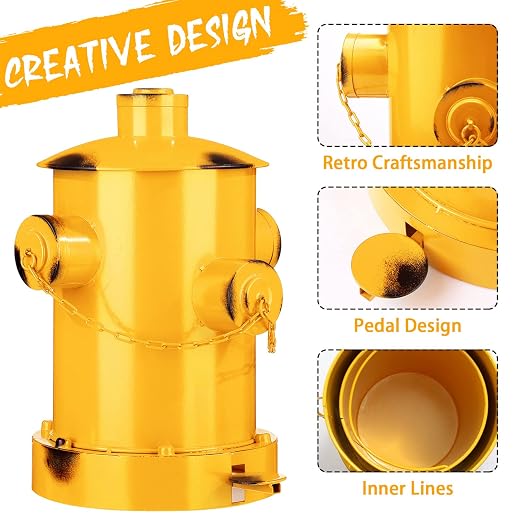 Hoolerry Fire Hydrant Trash Can Retro Creative Garbage Can - Image 3