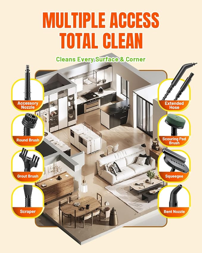 Handheld Steam Cleaner for Home, Portable Steamer Cleaner - Image 6
