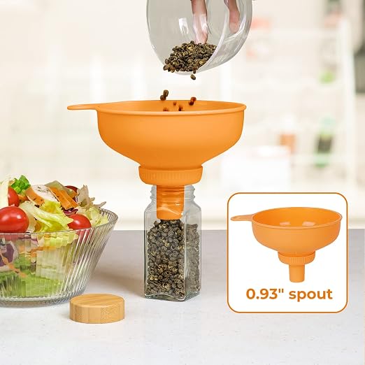 Wide Mouth Kitchen Funnel, Food Grade Plastic Cooking Canning Funnel - Image 6