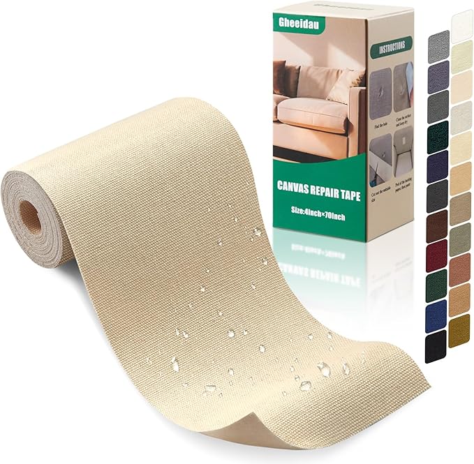 Canvas Repair Tape 4×70 Inch Waterproof Self-Adhesive Fabric Repair Patch by Givethingsanewlife