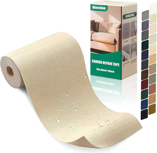 Canvas Repair Tape 4×70 Inch Waterproof Self-Adhesive Fabric Repair Patch by Givethingsanewlife