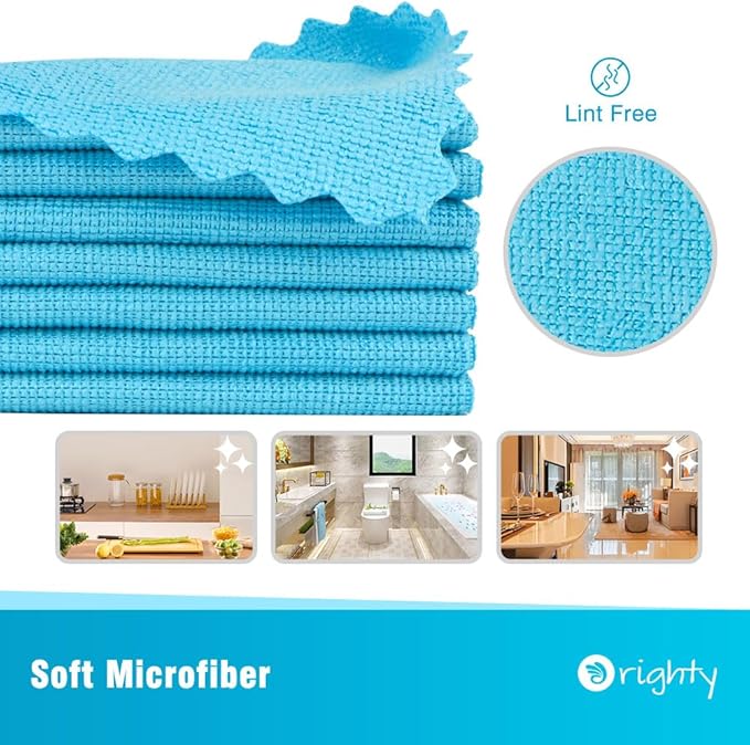 Orighty Cleaning Cloths 12x12 inch, Highly Absorbent Microfiber Cleaning - Image 2