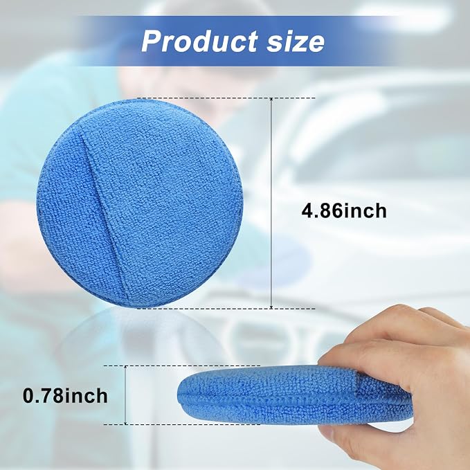 Wax Applicator Pad, 5 Inch Microfiber Applicator Pad - Image 3