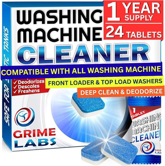 Washing Machine Cleaner Tablets by GRIMELABS