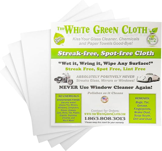 4-Pack Reusable Cleaning Cloths by TheWhiteGreenCloth