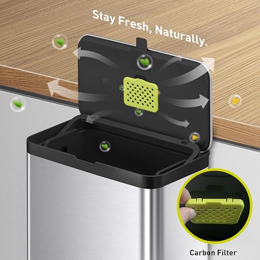 EKO Kitchen Compost Bin, 7L / 1.85 Gal Stainless Steel - Image 3