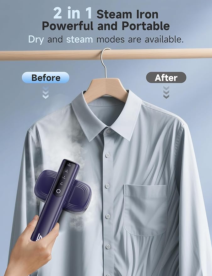 Steamer for Clothes Portable Handheld Garment Steamer, 15s Fast Heat-up - Image 2