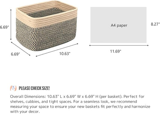 Small Cotton Rope Basket – Storage Bin - Image 2