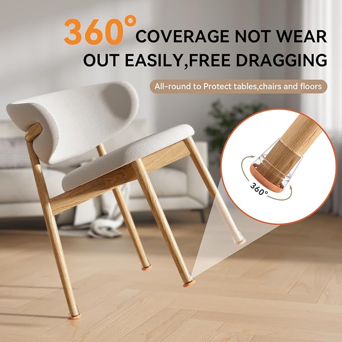 24PCS Upgraded Silicone Chair Leg Floor Protectors - Image 4