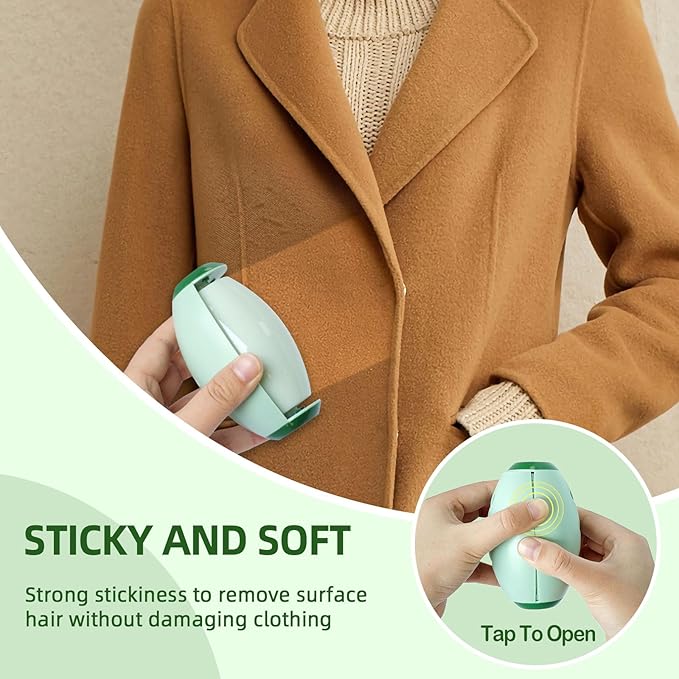 2 Pack Reusable Lint Roller Portable Mini Lint Remover Cat Pet Hair Rollers - Image 7