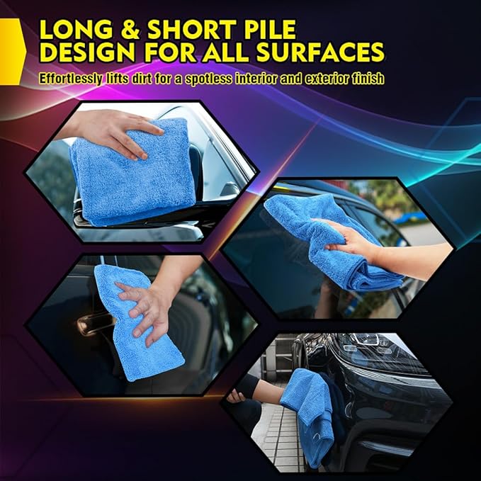 HOMEXCEL Car Drying Towels, 2 Pack Professional Microfiber Towels - Image 6