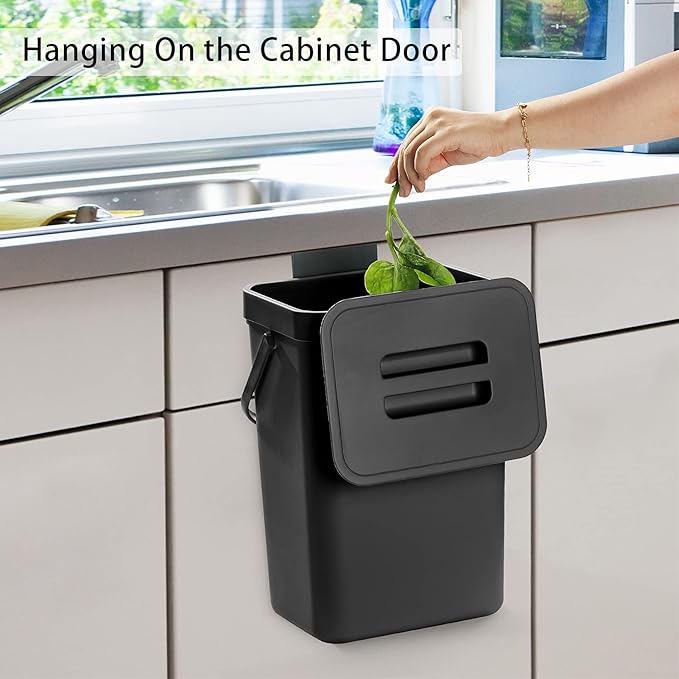 stonespace Under Sink Trash Can，Kitchen Compost Bin, Diaper Pail, 3.2 - Image 2