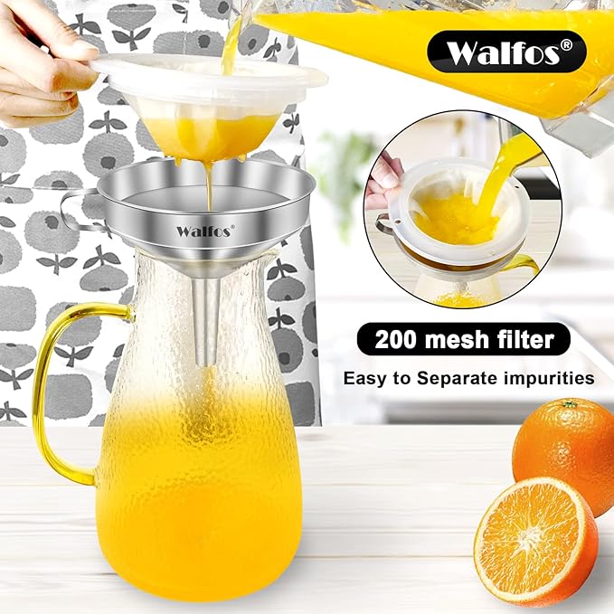 Stainless Steel Funnel, Walfos Kitchen Funnel - Image 3
