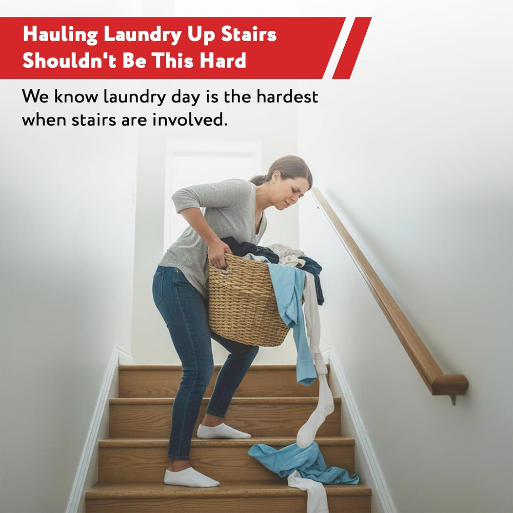 dbest products Stair Climber Laundry Trolley Dolly, Beige Laundry Bag Hamper ...