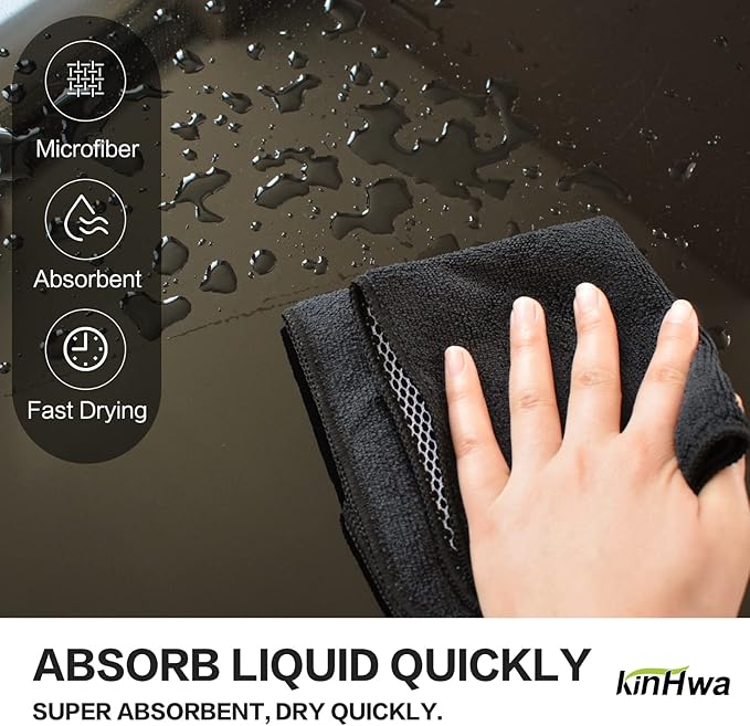 KinHwa Kitchen Washcloths for Dishes Absorbent Microfiber Dish Cloths Quick Dry - Image 5