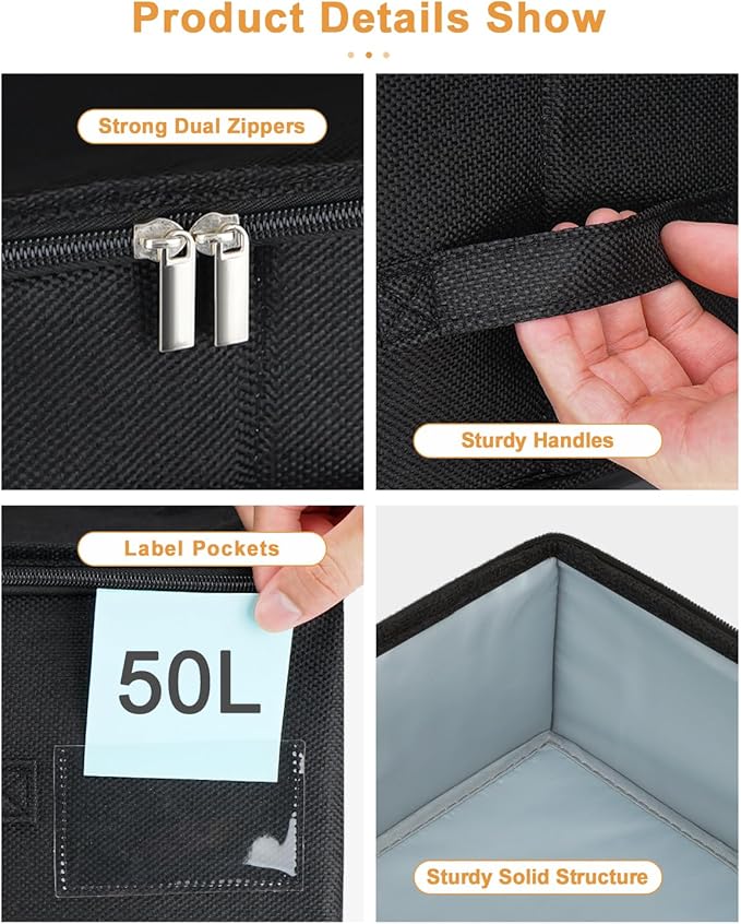punemi Under Bed Storage Container, 2 Pack Underbed Storage Bags - Image 6