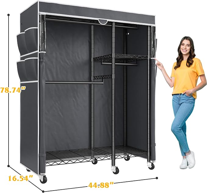 Raybee Clothes Rack with Cover, Clothing Racks - Image 4