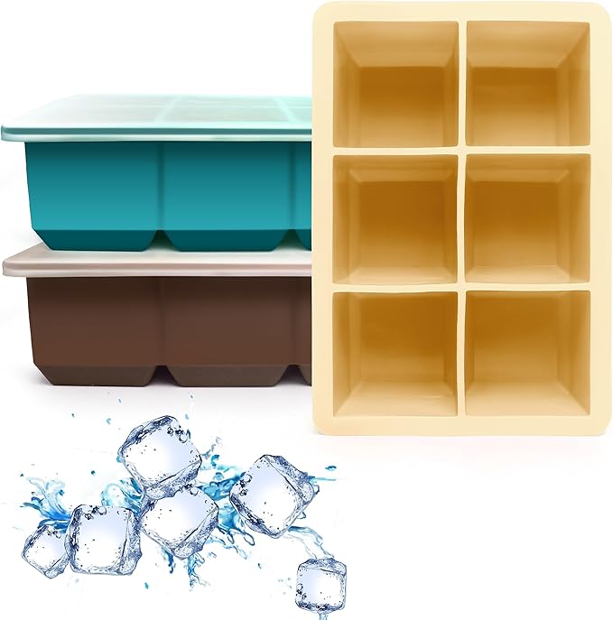 Silicone Ice Cube Trays 3 Pack by Excnorm
