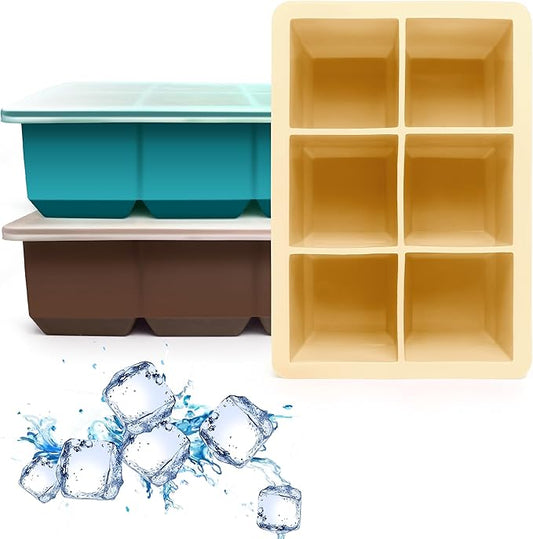 Silicone Ice Cube Trays 3 Pack by Excnorm