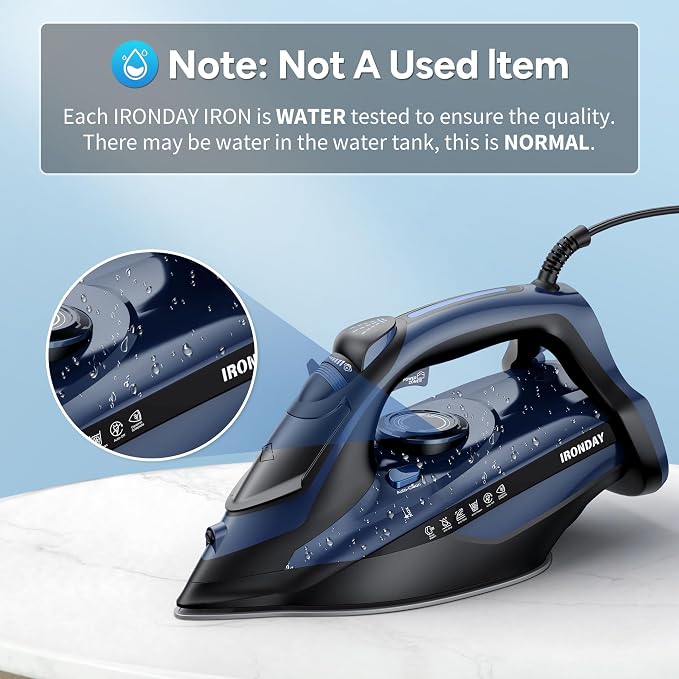 Steam Iron for Clothes Fast Heating, 1700W Iron Precision - Image 2