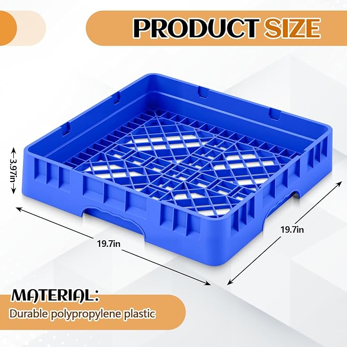 Commercial Dishwasher Tray Rack Polypropylene Full Size Flatware Rack - Image 2