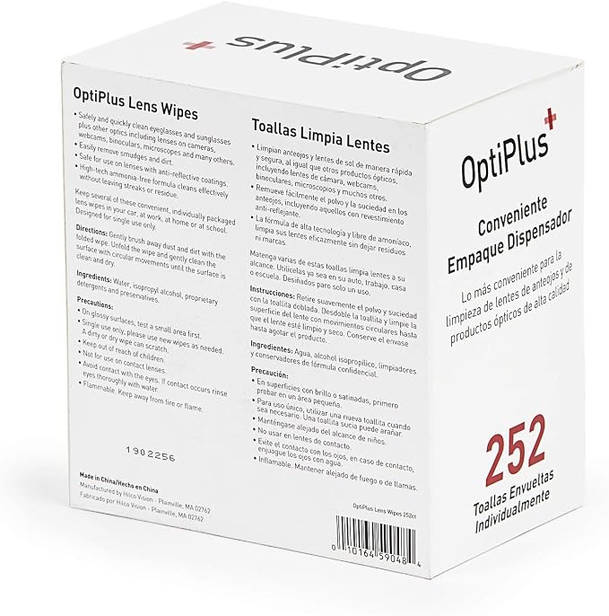 OptiPlus Eyeglass Lens Wipes l Pre-Moistened l Cleaning Wipes - Image 4
