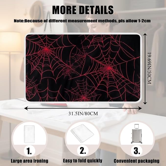 Ironing Mat Red Spider Web Portable Ironing Pad Blanket - Image 7