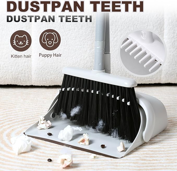 54" Long Handled Broom and Dustpan Set - Image 4