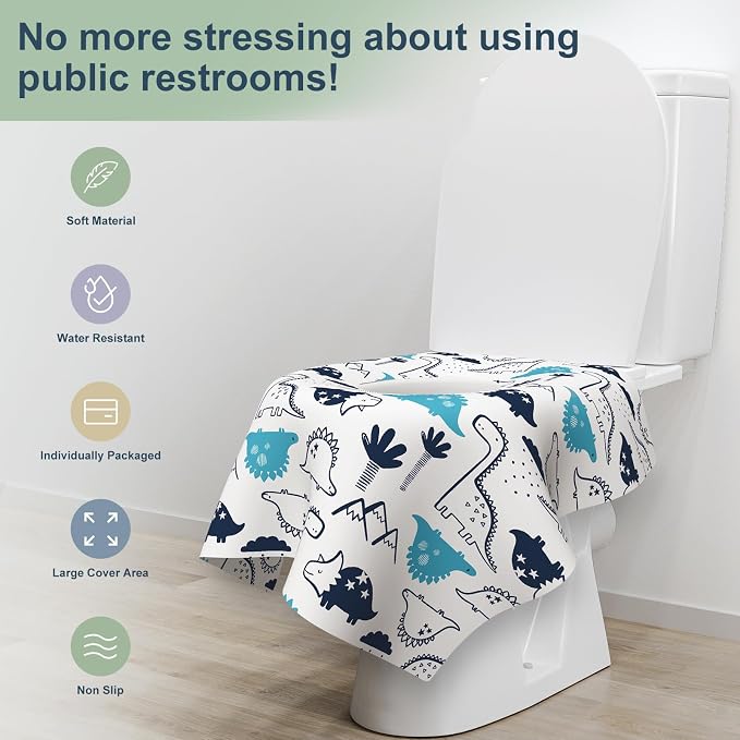 30 Pack Toilet Seat Covers Disposable, Large Waterproof Potty Covers - Image 4