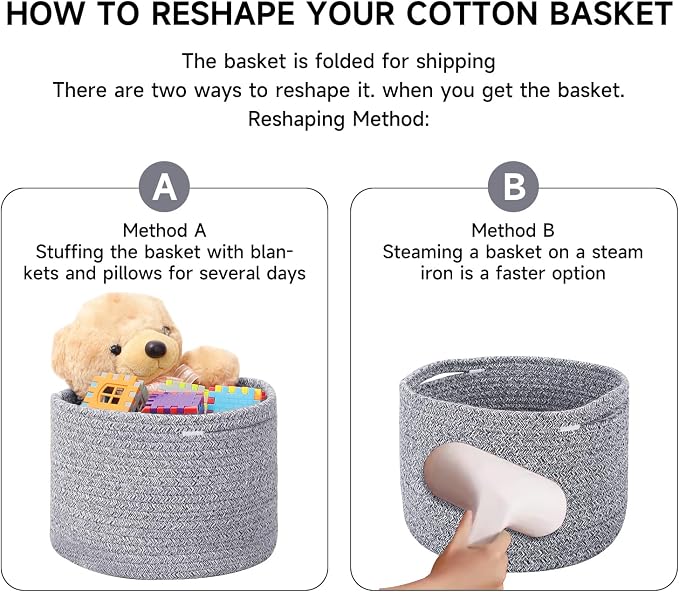 Small Basket for Organizing | Cube Shelf Closet Storage Baskets | 9.7×9.7×7.1” - Image 7