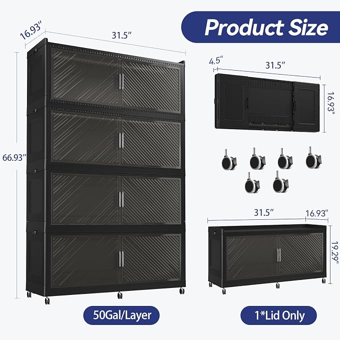200 Gallon Extra Large Collapsible Storage Bin - Image 2