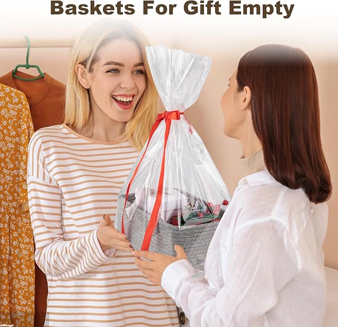 3 Pack Small Storage Baskets for Organizing, Cute Woven Decorative Gift Baskets - Image 5