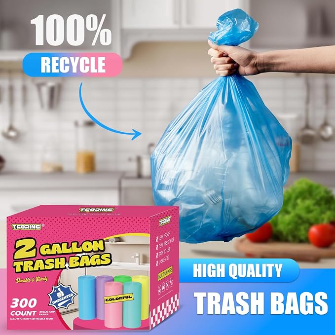 300 Count 3 Gallon Trash Bags - Image 6