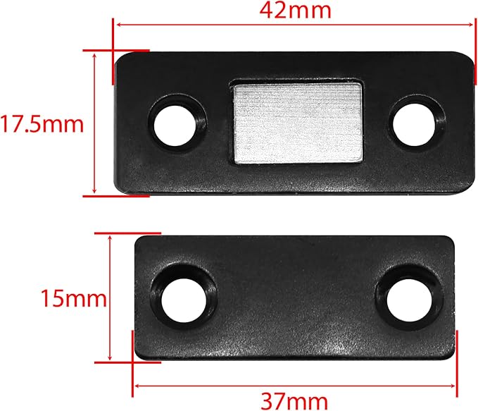 Cabinet Magnetic Catch, 20 Pack Black Ultra Thin Magnetic Cabinet Door Catch - Image 2