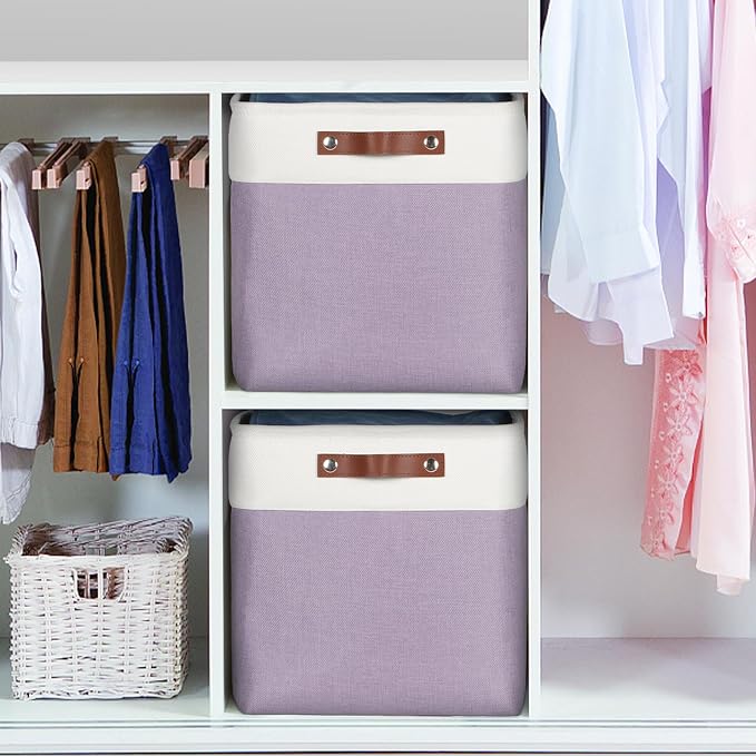 Univivi 13 x 13 x13 Cube Storage Baskets Storage Bins - Image 2