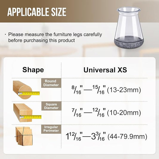 BUMACO Chair Leg Floor Protectors Chair Leg Protectors - Image 2