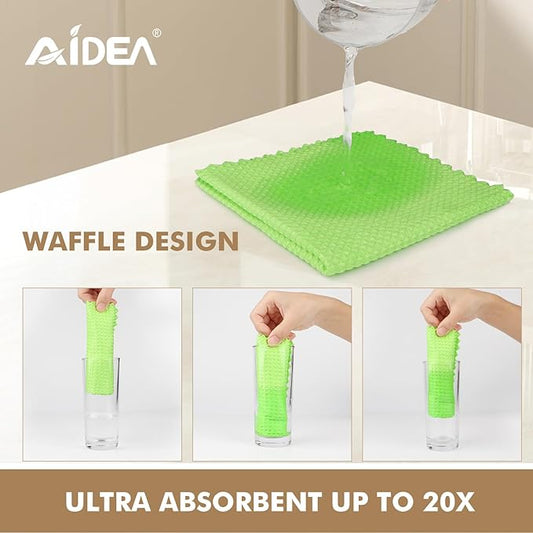 AIDEA Microfiber Glass Cleaning Cloth 12PK, Lint Free Cloth Polishing Cleaning - Image 2