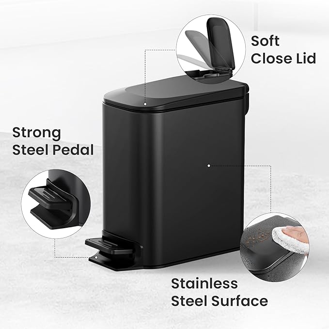 Cesun Small Bathroom Trash Can - Image 4