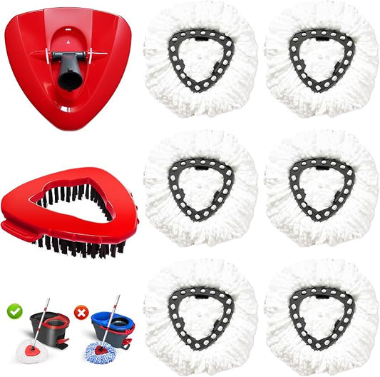 8-Pack Reusable Mop Head Replacement by Pkulater