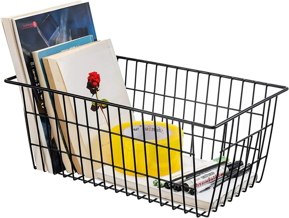 15.2" Metal Wire Baskets for Organizing 6 Pack, Household Pantry Storage...
