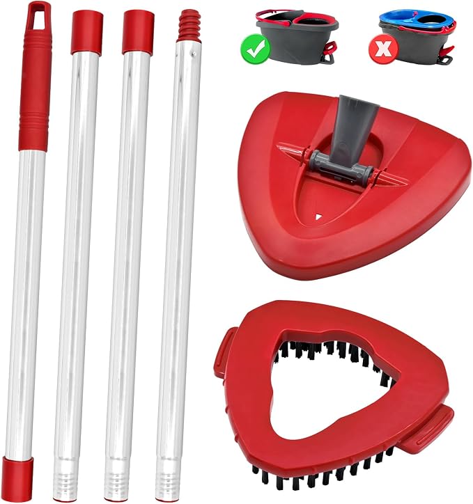 Spin Mop Handle for O-Cedar, Scrub Brush and Mop Base Compatible by Unknown