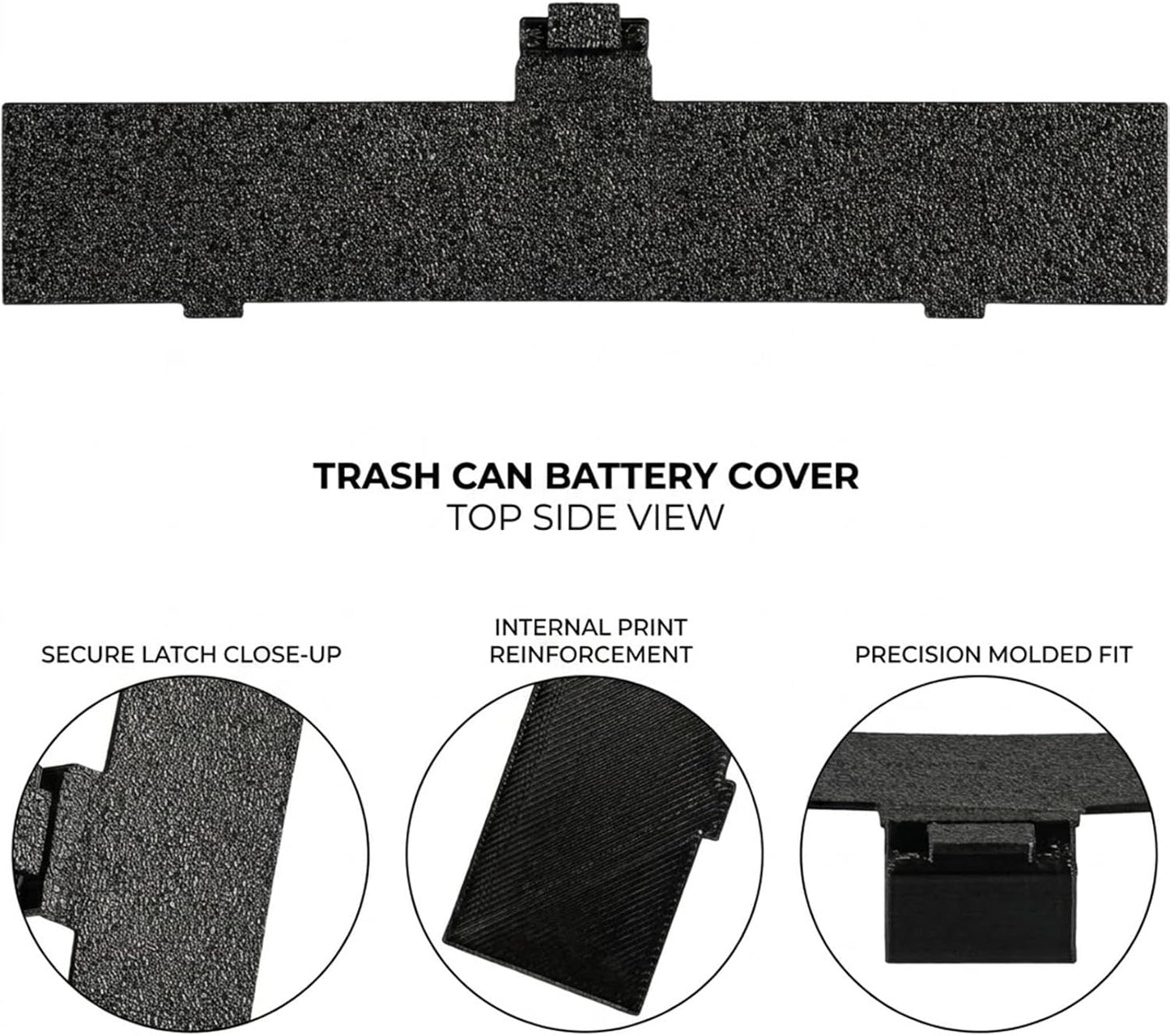 Battery Door Replacement Compatible with Ninestars Touchless Sensor Trash Can, Battery Compartment Cover for 50L 13.2 Gallon Automatic Waste Bin, Easy Snap-On Installation