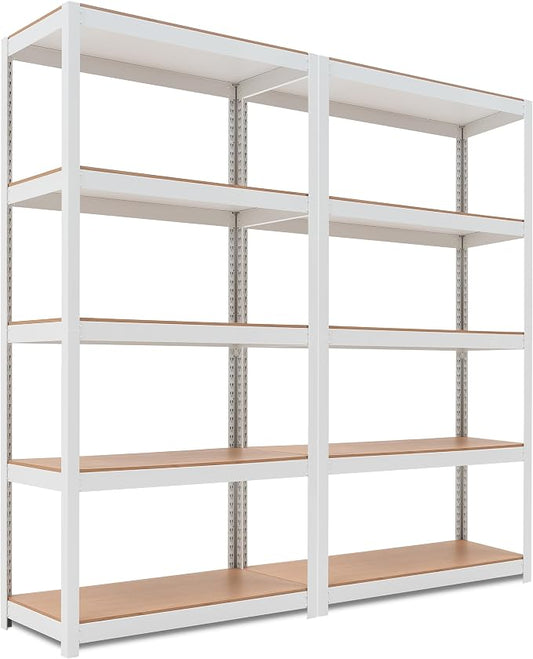 HOMEDANT House 5-Tier Laminated Metal Shelving Unit Adjustable Storage Utility by TheBestOrganizingSolution
