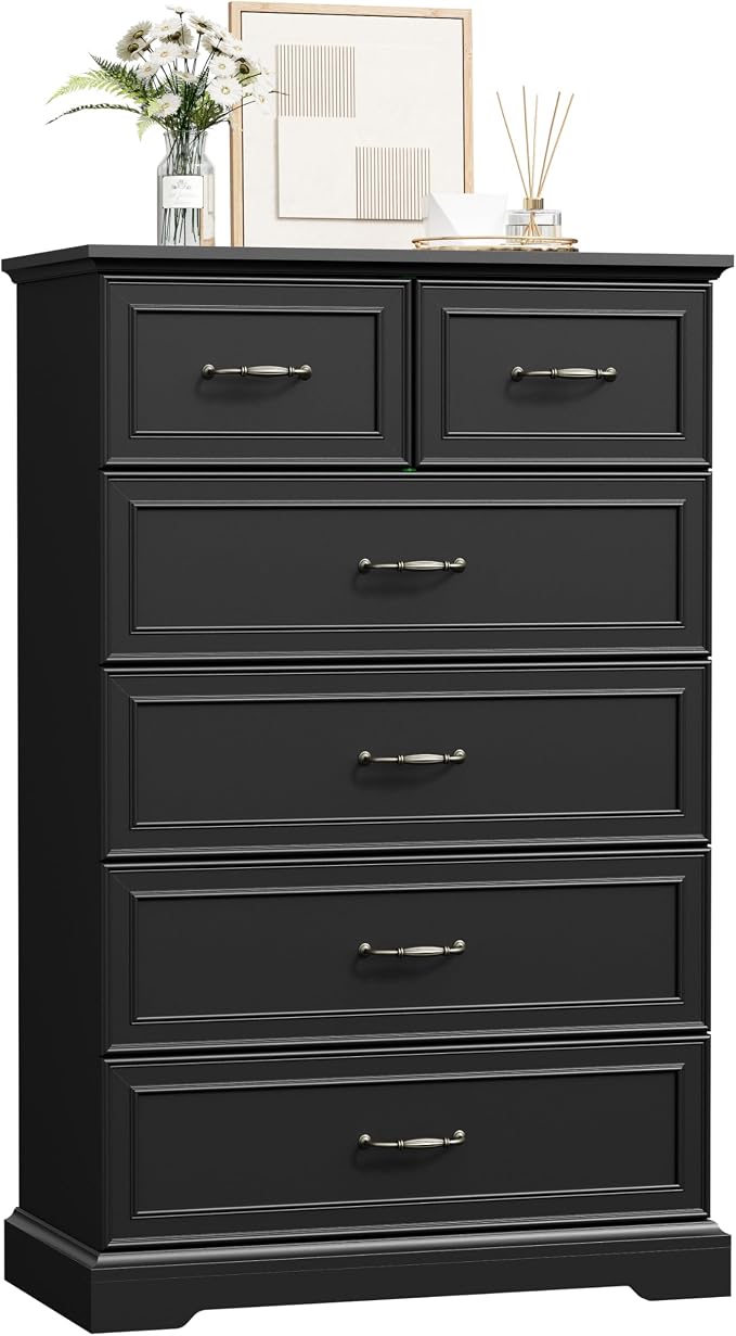 6 Drawer Dresser for Bedroom, Rustic Farmhouse Dresser - Image 8