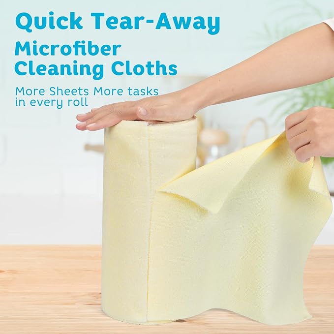 Matthew Microfiber Cleaning Cloth Roll 72Pack Reusable Paper Towels&Washable - Image 2