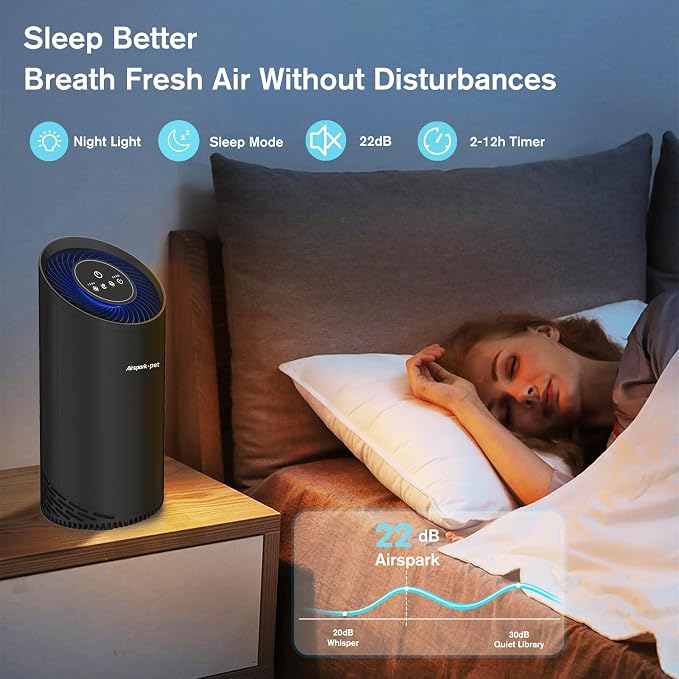 Pet Air Purifiers for Home Pets in Bedroom and Large room. Washable Pet - Image 6