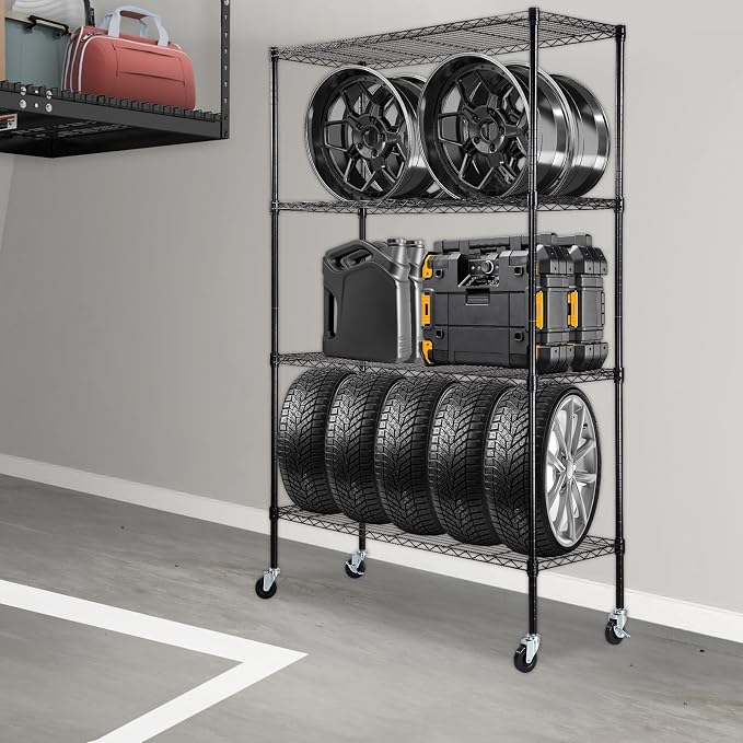 VEVOR Storage Shelving Unit, 4-Tier Adjustable Storage Shelves, Metal Shelves - Image 2