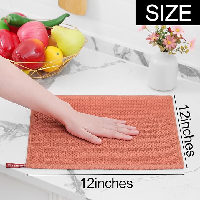 Homaxy 100% Cotton Waffle Weave Kitchen Dish Cloths, Ultra Soft Absorbent Quick - Image 5